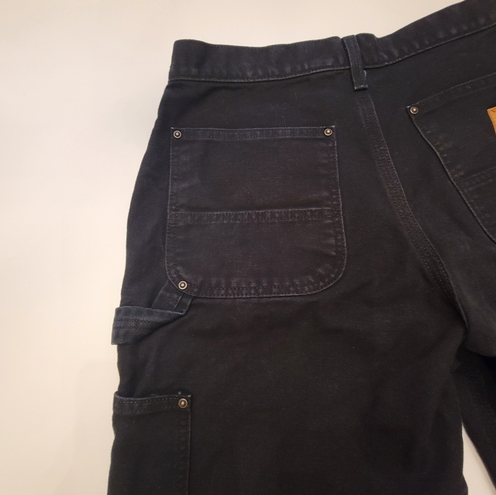 Carhartt Loose Straight Washed Duck Double-Front Jeans Black B136 Men's 30x29 - Picture 7 of 16
